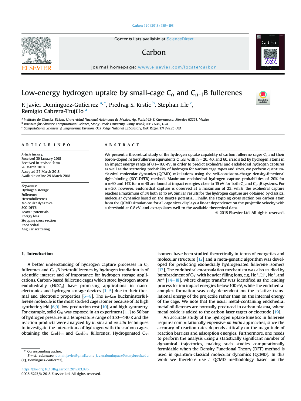 Low-energy hydrogen uptake by small-cage Cn and Cn-1B fullerenes