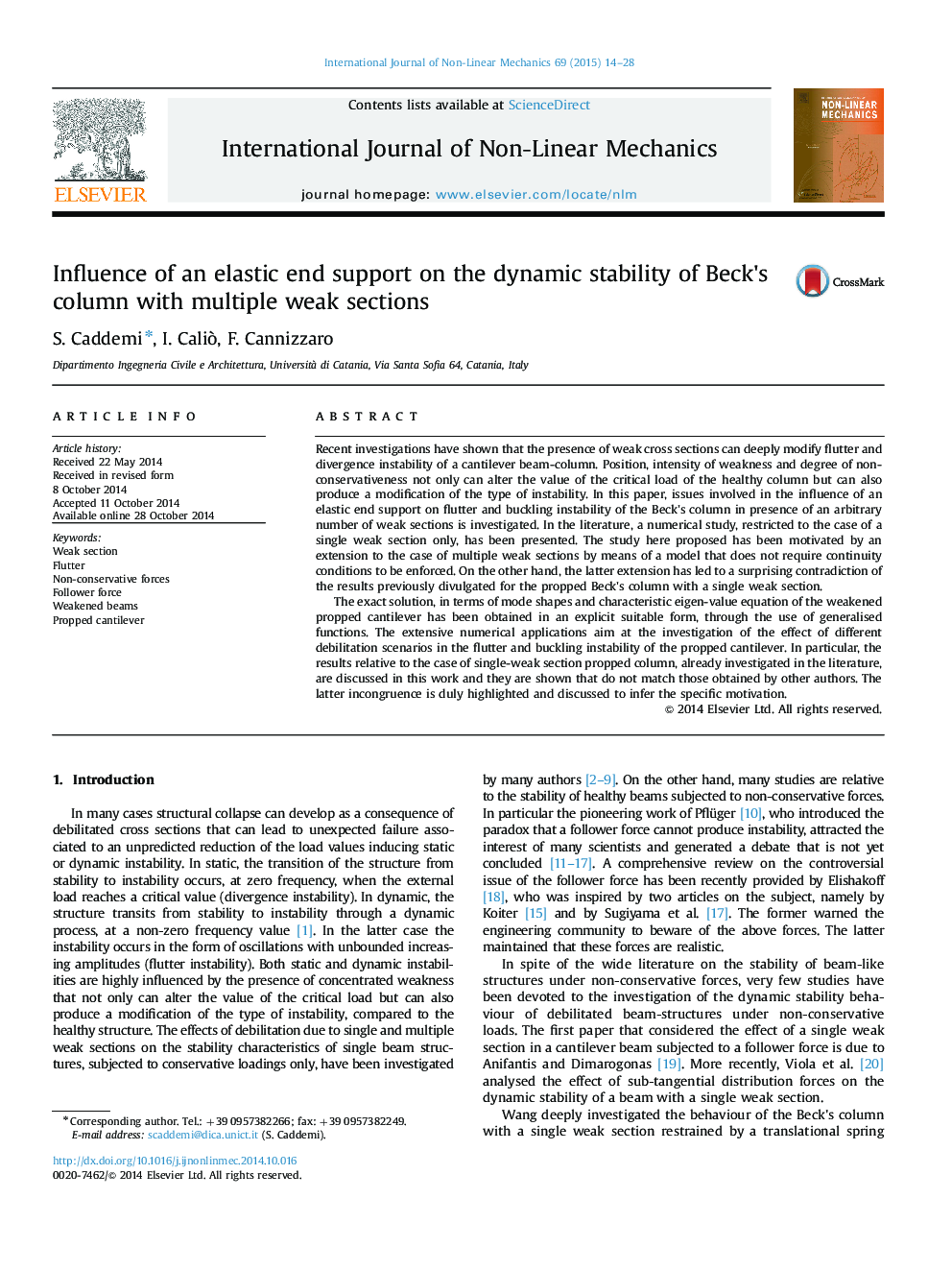 Influence of an elastic end support on the dynamic stability of Beck׳s column with multiple weak sections