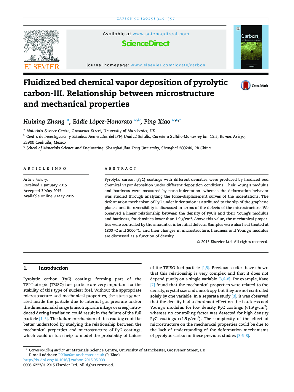 Fluidized bed chemical vapor deposition of pyrolytic carbon-III. Relationship between microstructure and mechanical properties