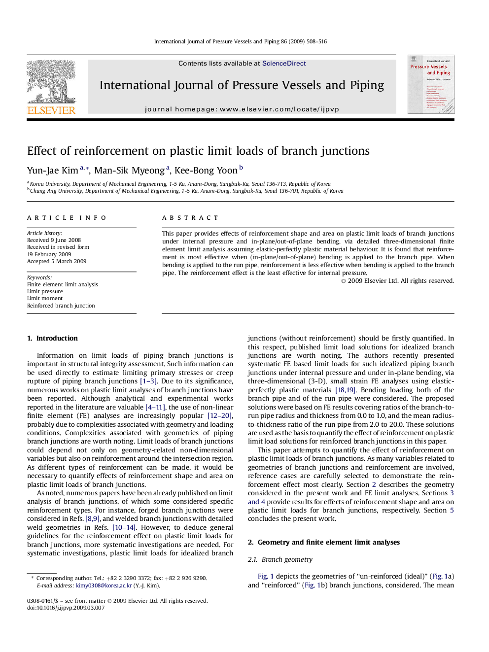 Effect of reinforcement on plastic limit loads of branch junctions