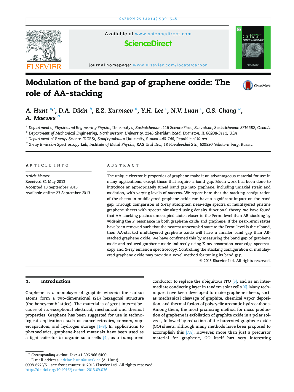 Modulation of the band gap of graphene oxide: The role of AA-stacking