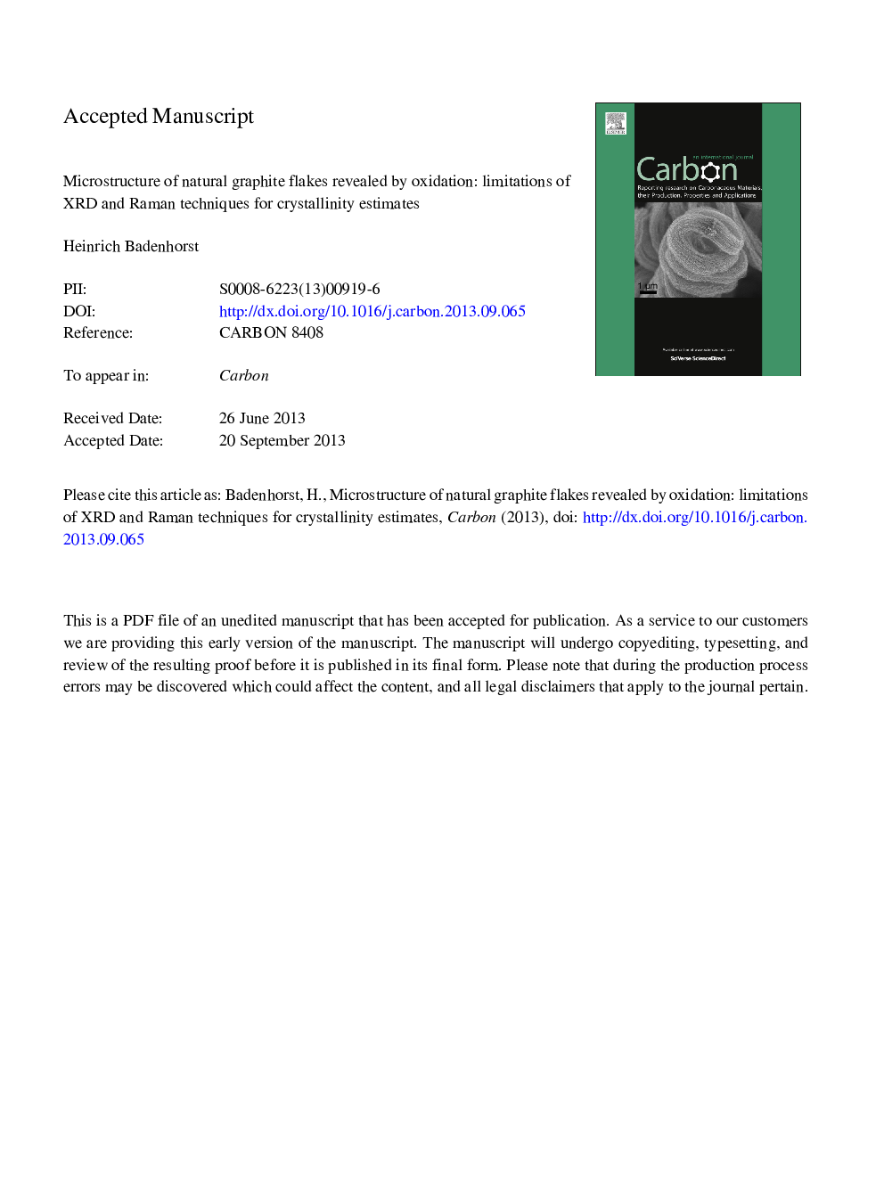 Microstructure of natural graphite flakes revealed by oxidation: Limitations of XRD and Raman techniques for crystallinity estimates