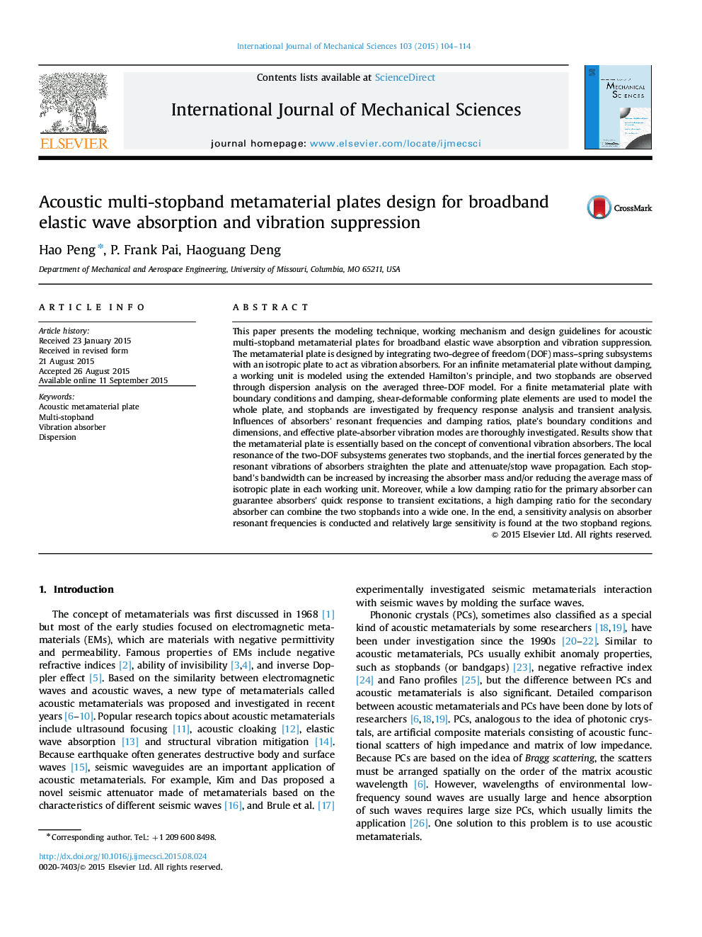 Acoustic multi-stopband metamaterial plates design for broadband elastic wave absorption and vibration suppression