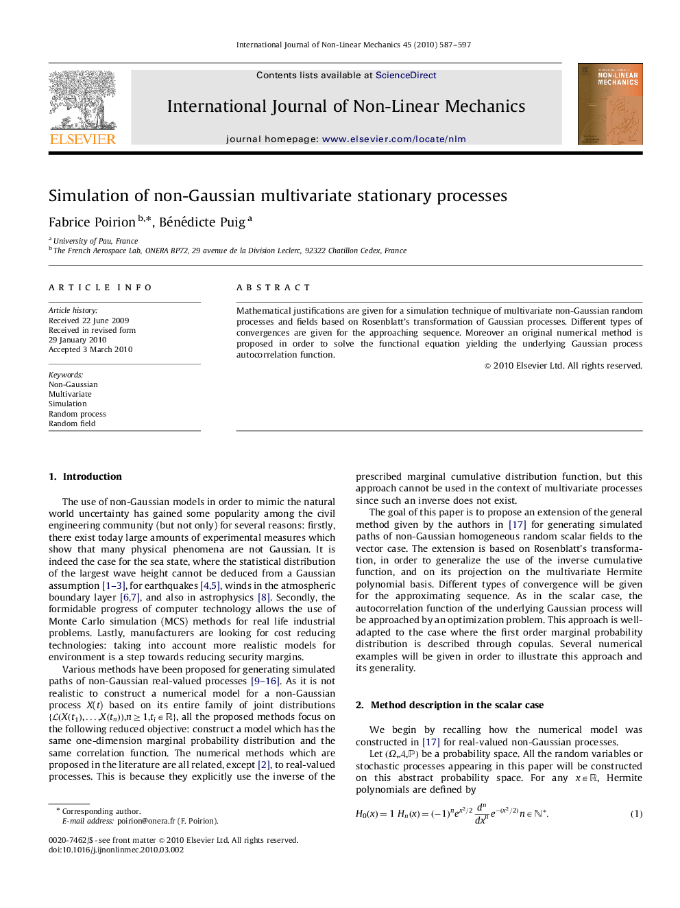 Simulation of non-Gaussian multivariate stationary processes