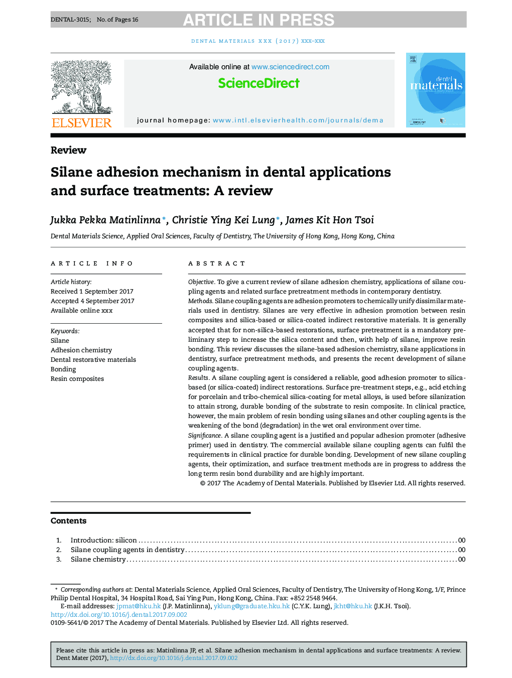 مکانیزم چسبندگی سیلان در برنامه های دندانپزشکی و درمان های سطحی: یک بررسی 
