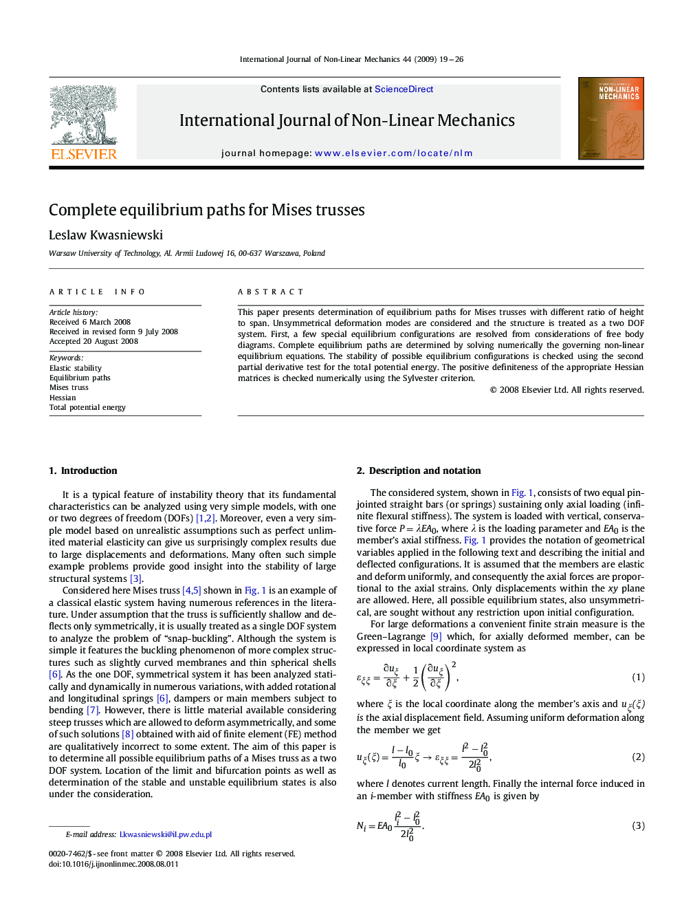 Complete equilibrium paths for Mises trusses