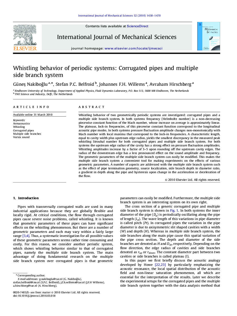 Whistling behavior of periodic systems: Corrugated pipes and multiple side branch system