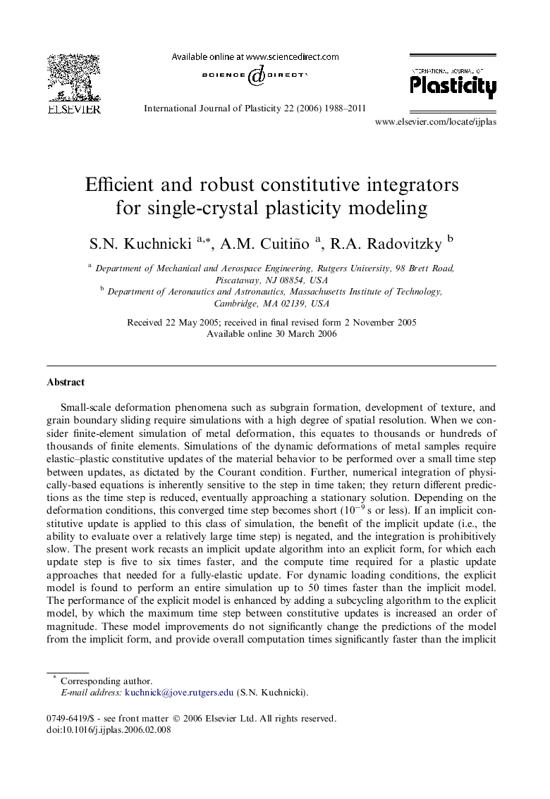 Efficient and robust constitutive integrators for single-crystal plasticity modeling