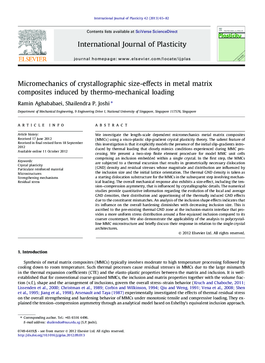 Micromechanics of crystallographic size-effects in metal matrix composites induced by thermo-mechanical loading