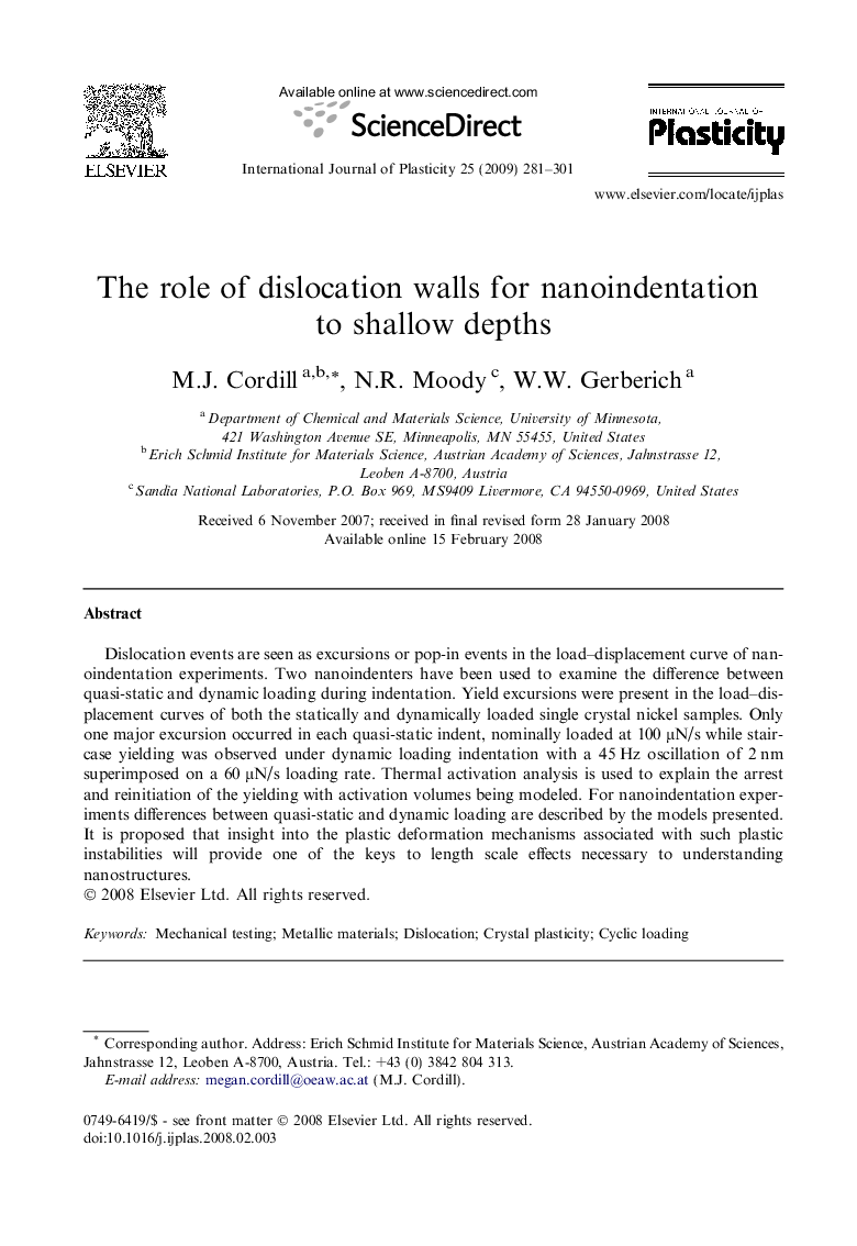 The role of dislocation walls for nanoindentation to shallow depths