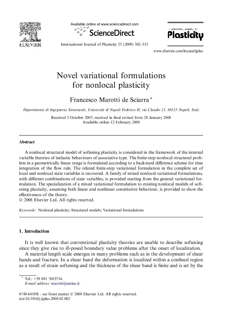 Novel variational formulations for nonlocal plasticity