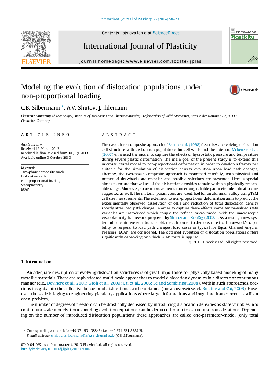 Modeling the evolution of dislocation populations under non-proportional loading