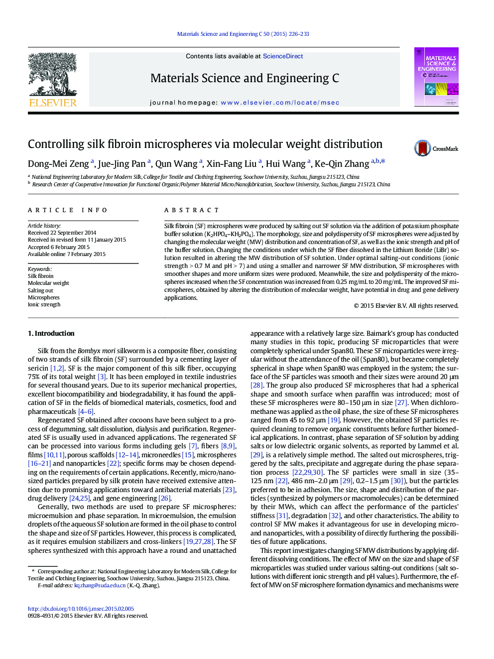 Controlling silk fibroin microspheres via molecular weight distribution