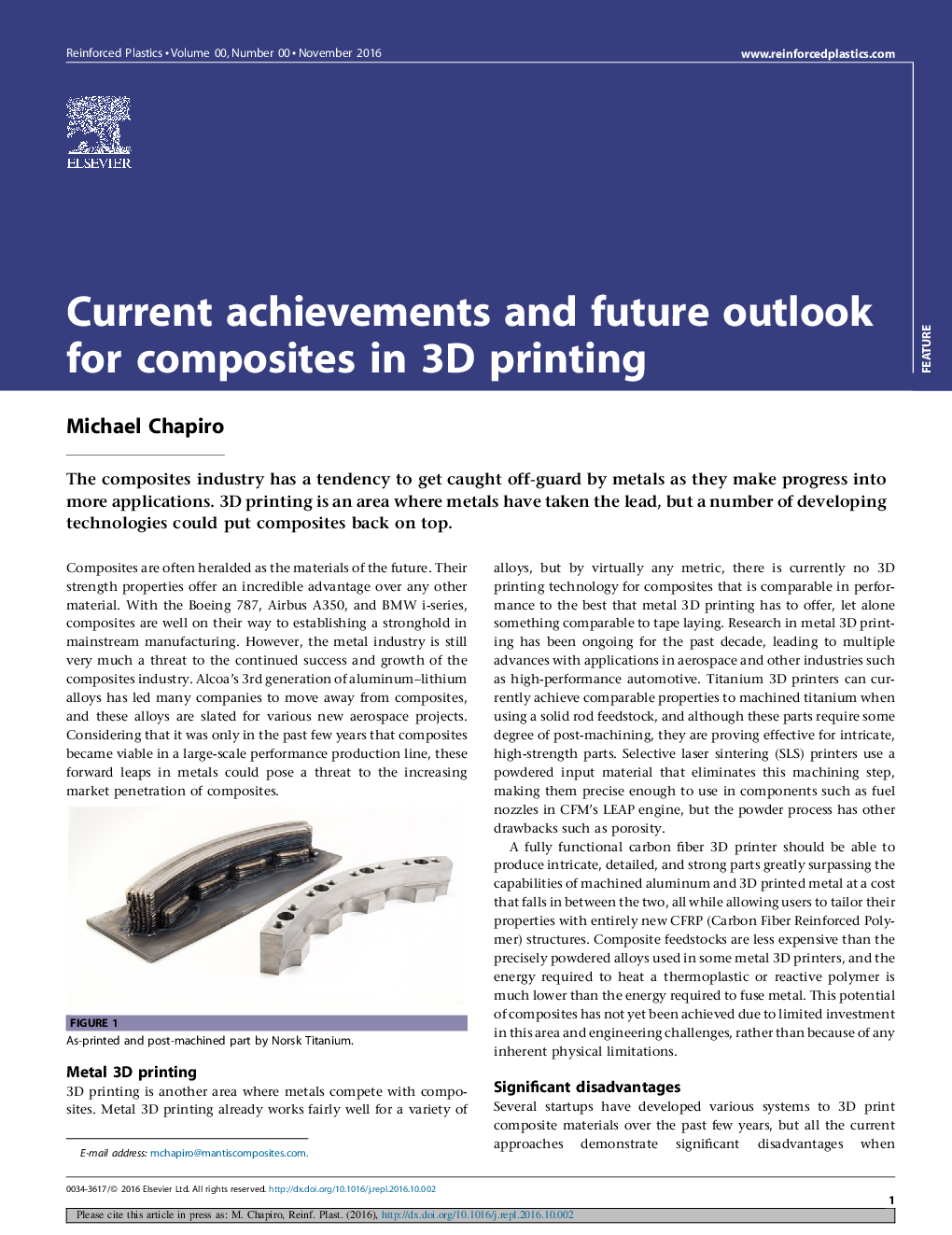 Current achievements and future outlook for composites in 3D printing