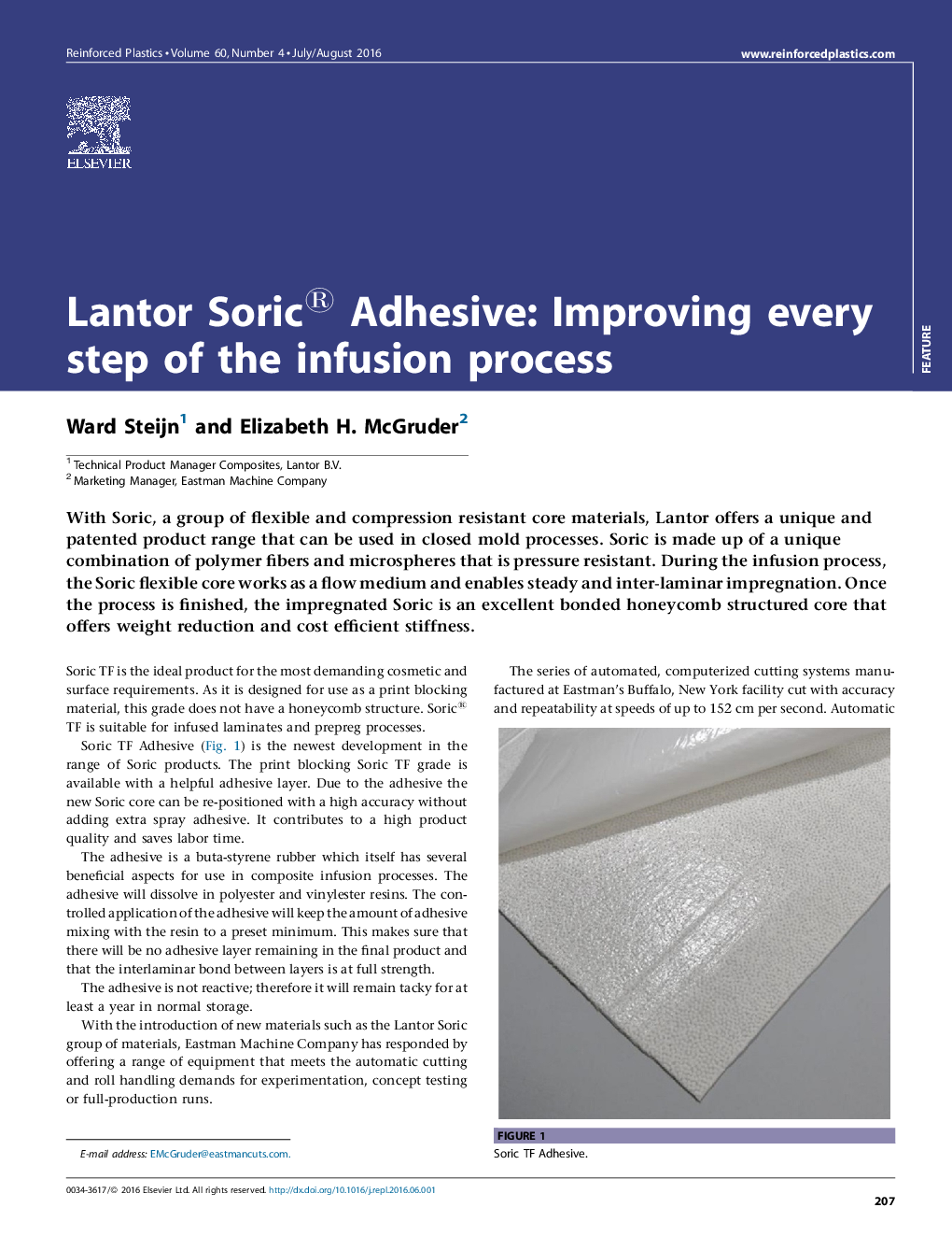 Lantor Soric® Adhesive: Improving every step of the infusion process