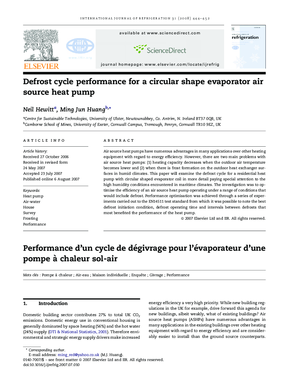 Defrost cycle performance for a circular shape evaporator air source heat pump