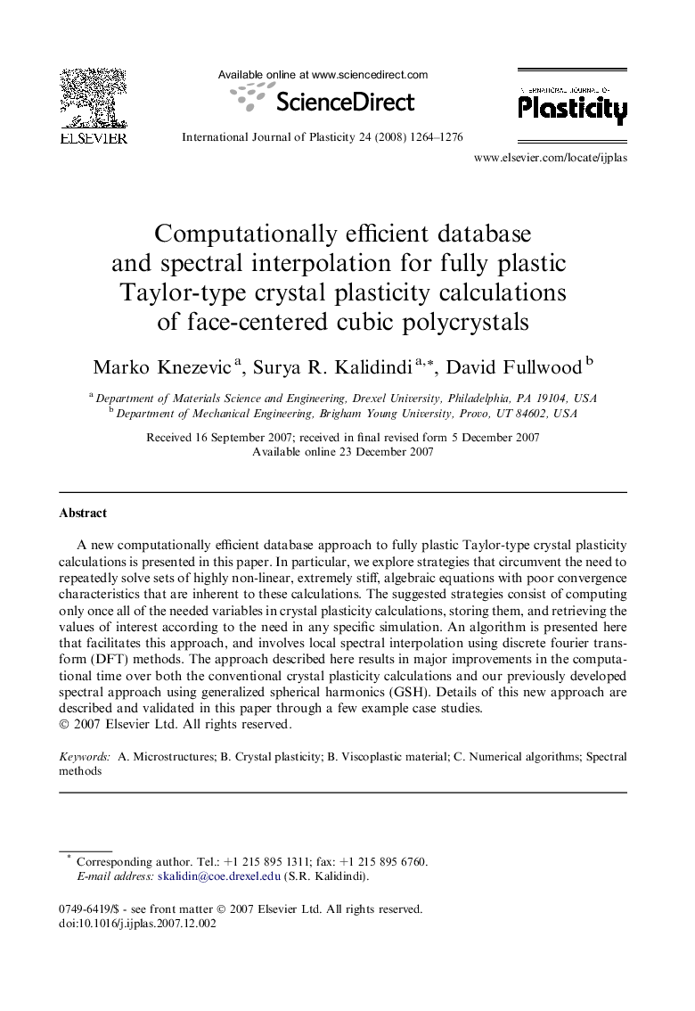 Computationally efficient database and spectral interpolation for fully plastic Taylor-type crystal plasticity calculations of face-centered cubic polycrystals