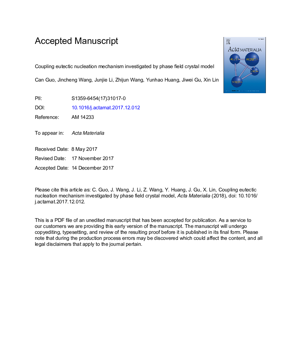 مکانیزم نوکلئوتید یوتکتیک سازگار با مدل کریستال میدان فاز بررسی شده است 