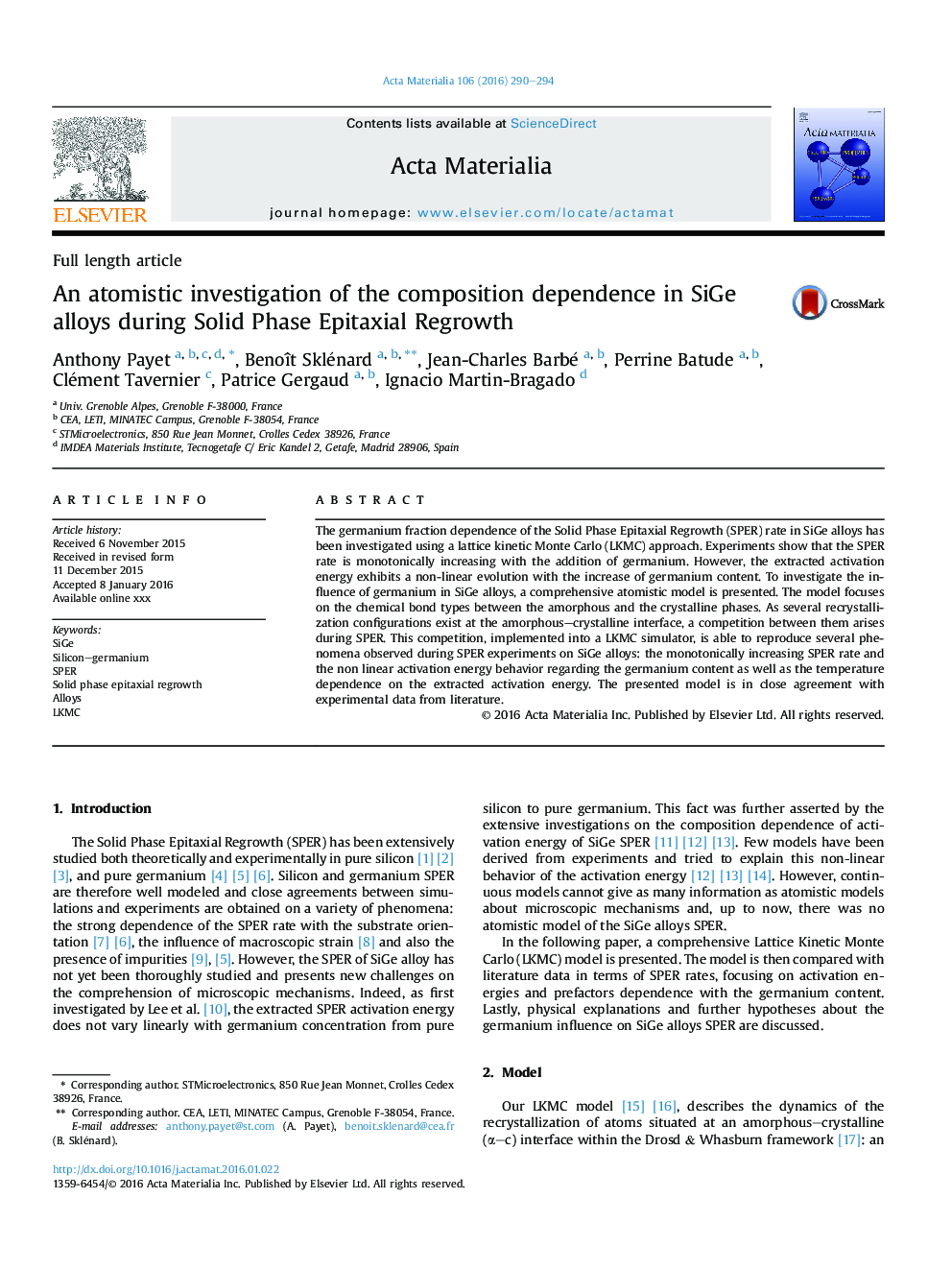 An atomistic investigation of the composition dependence in SiGe alloys during Solid Phase Epitaxial Regrowth