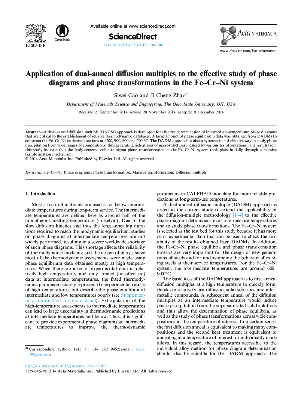 Application of dual-anneal diffusion multiples to the effective study of phase diagrams and phase transformations in the Fe-Cr-Ni system