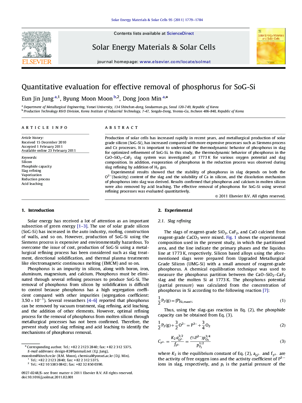 Quantitative evaluation for effective removal of phosphorus for SoG-Si