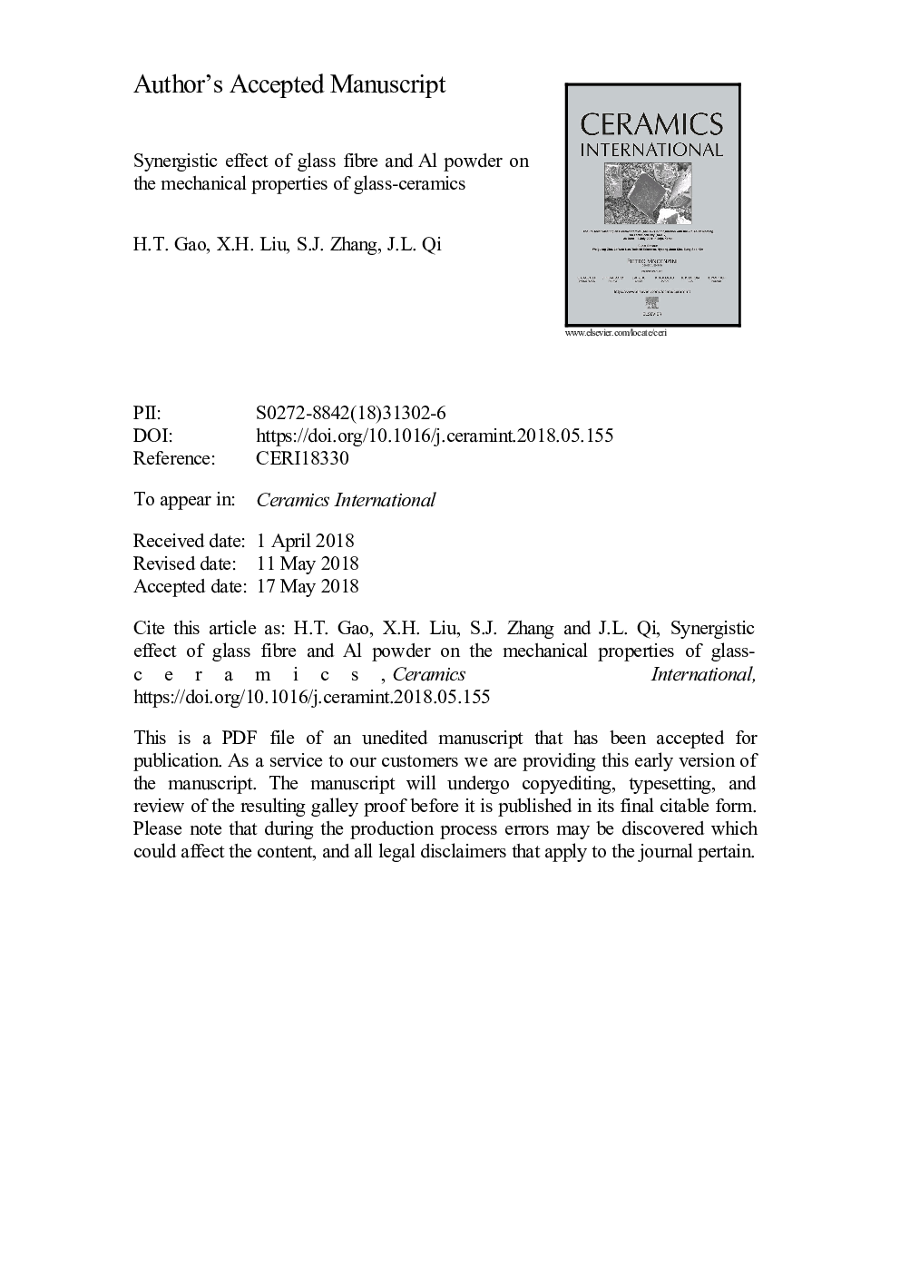 Synergistic effect of glass fibre and Al powder on the mechanical properties of glass-ceramics