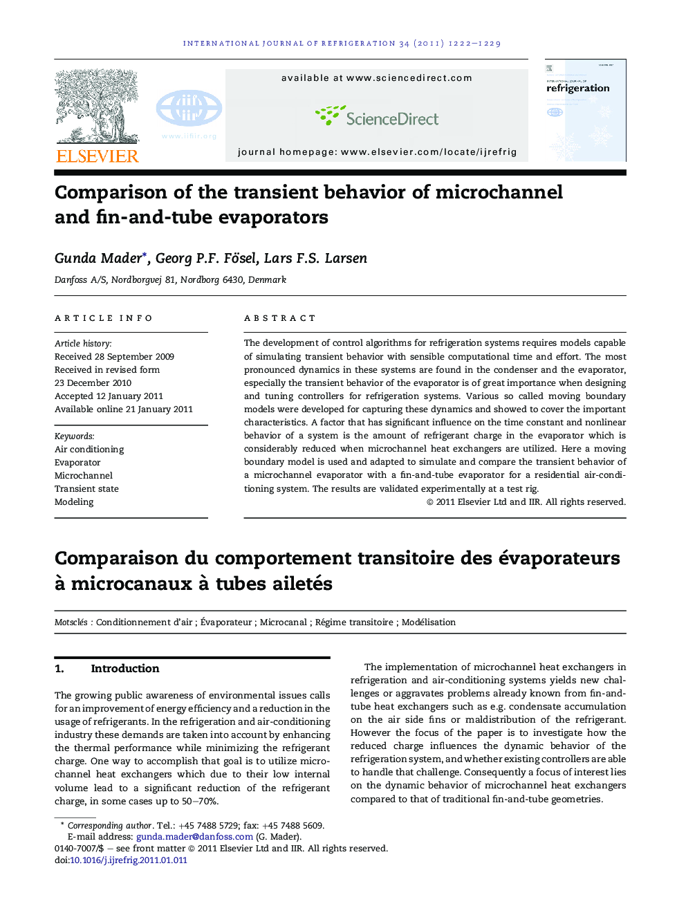 Comparison of the transient behavior of microchannel and fin-and-tube evaporators