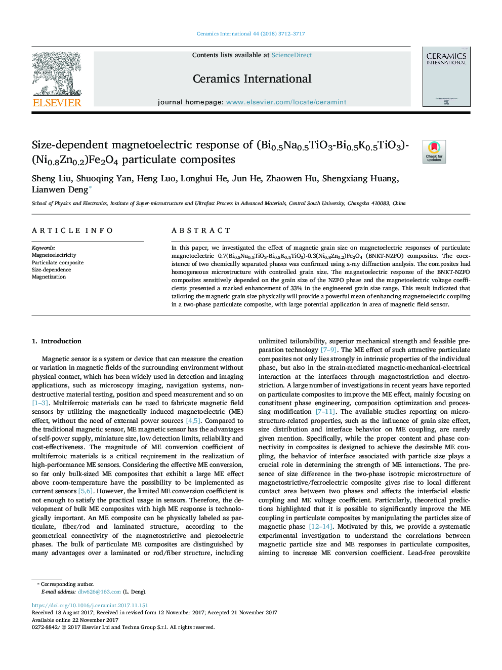 Size-dependent magnetoelectric response of (Bi0.5Na0.5TiO3-Bi0.5K0.5TiO3)-(Ni0.8Zn0.2)Fe2O4 particulate composites