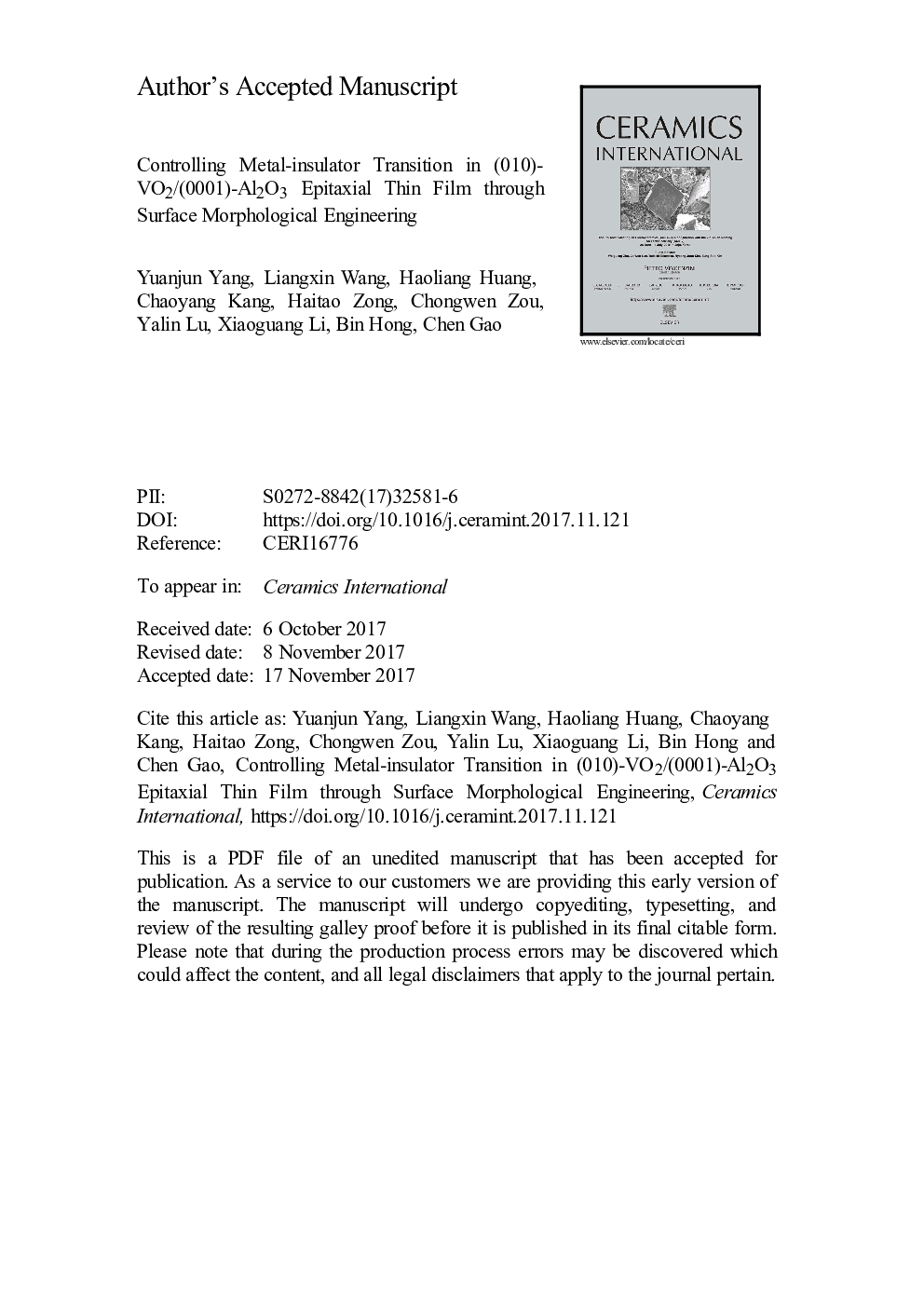 Controlling metal-insulator transition in (010)-VO2/(0001)-Al2O3 epitaxial thin film through surface morphological engineering