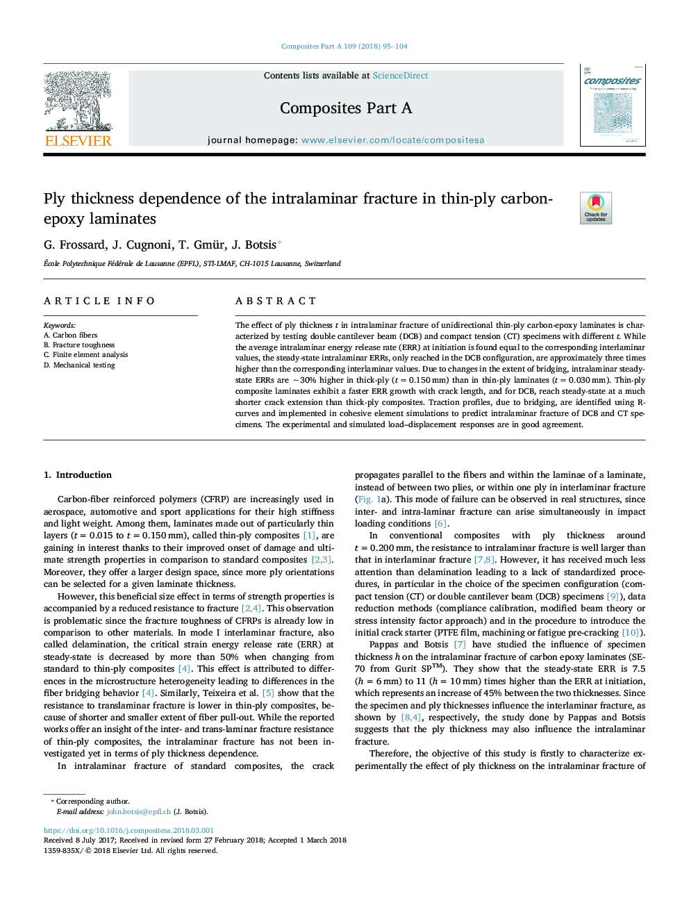 Ply thickness dependence of the intralaminar fracture in thin-ply carbon-epoxy laminates