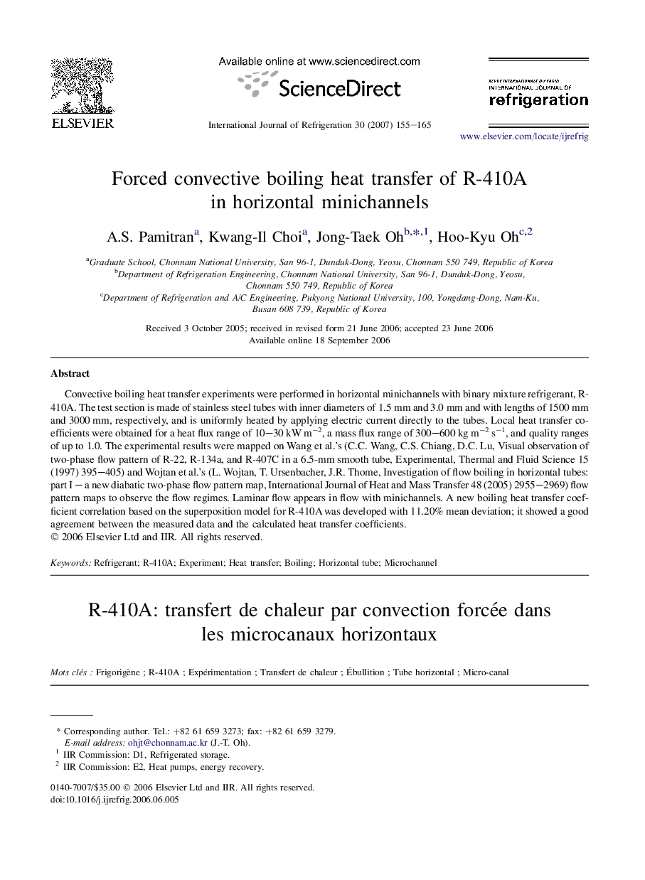 Forced convective boiling heat transfer of R-410A in horizontal minichannels