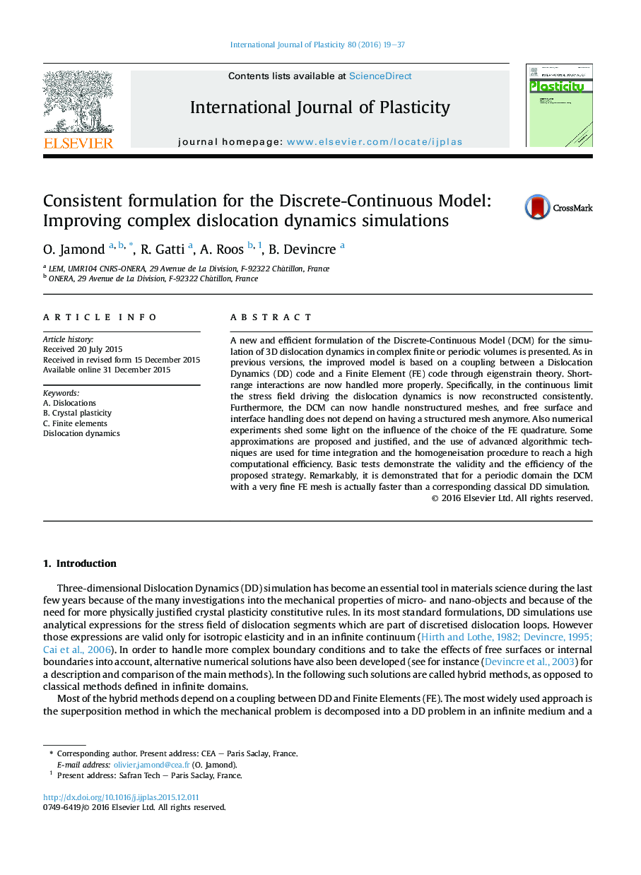 Consistent formulation for the Discrete-Continuous Model: Improving complex dislocation dynamics simulations