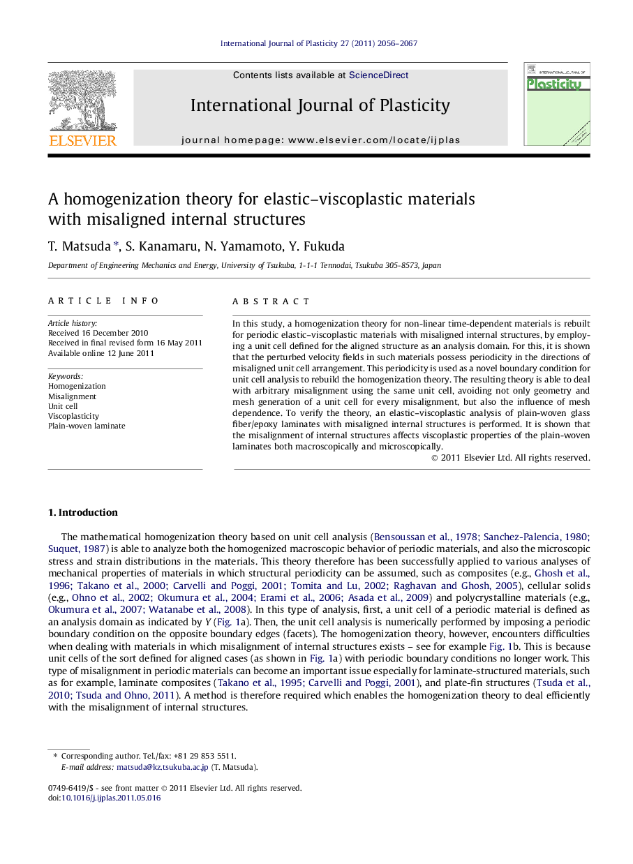 A homogenization theory for elastic–viscoplastic materials with misaligned internal structures