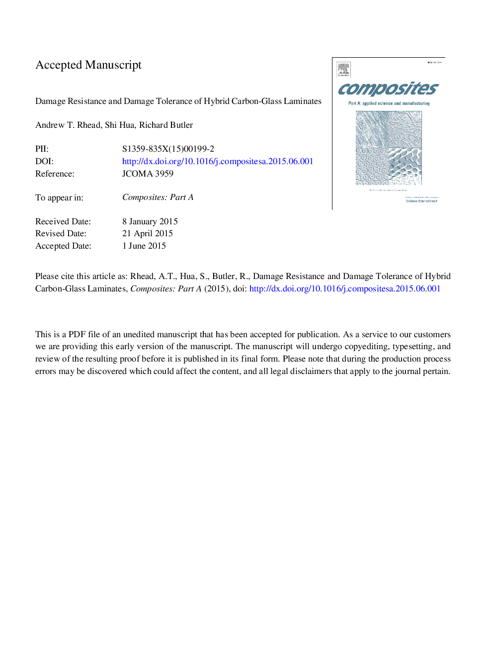 Damage resistance and damage tolerance of hybrid carbon-glass laminates