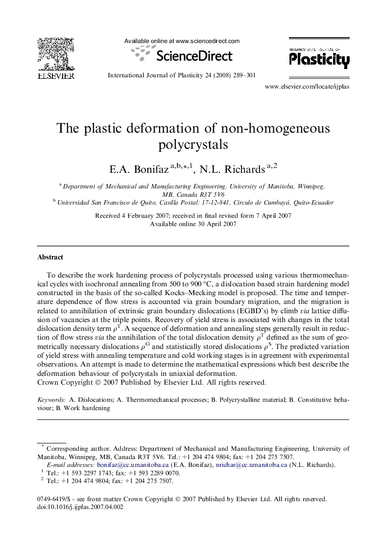The plastic deformation of non-homogeneous polycrystals