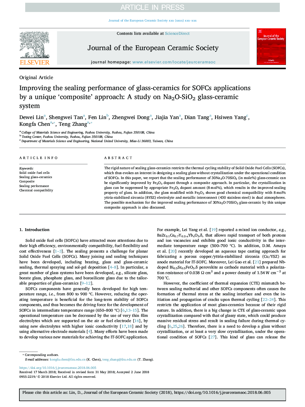 Improving the sealing performance of glass-ceramics for SOFCs applications by a unique 'composite' approach: A study on Na2O-SiO2 glass-ceramic system