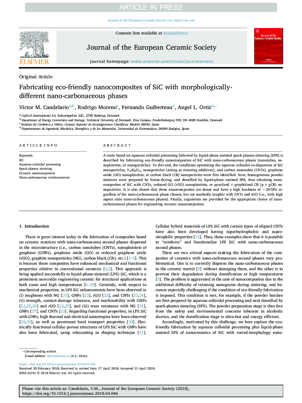 Fabricating eco-friendly nanocomposites of SiC with morphologically-different nano-carbonaceous phases