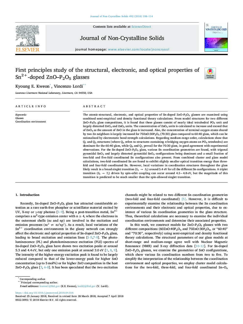 First principles study of the structural, electronic, and optical properties of Sn2+-doped ZnO-P2O5 glasses