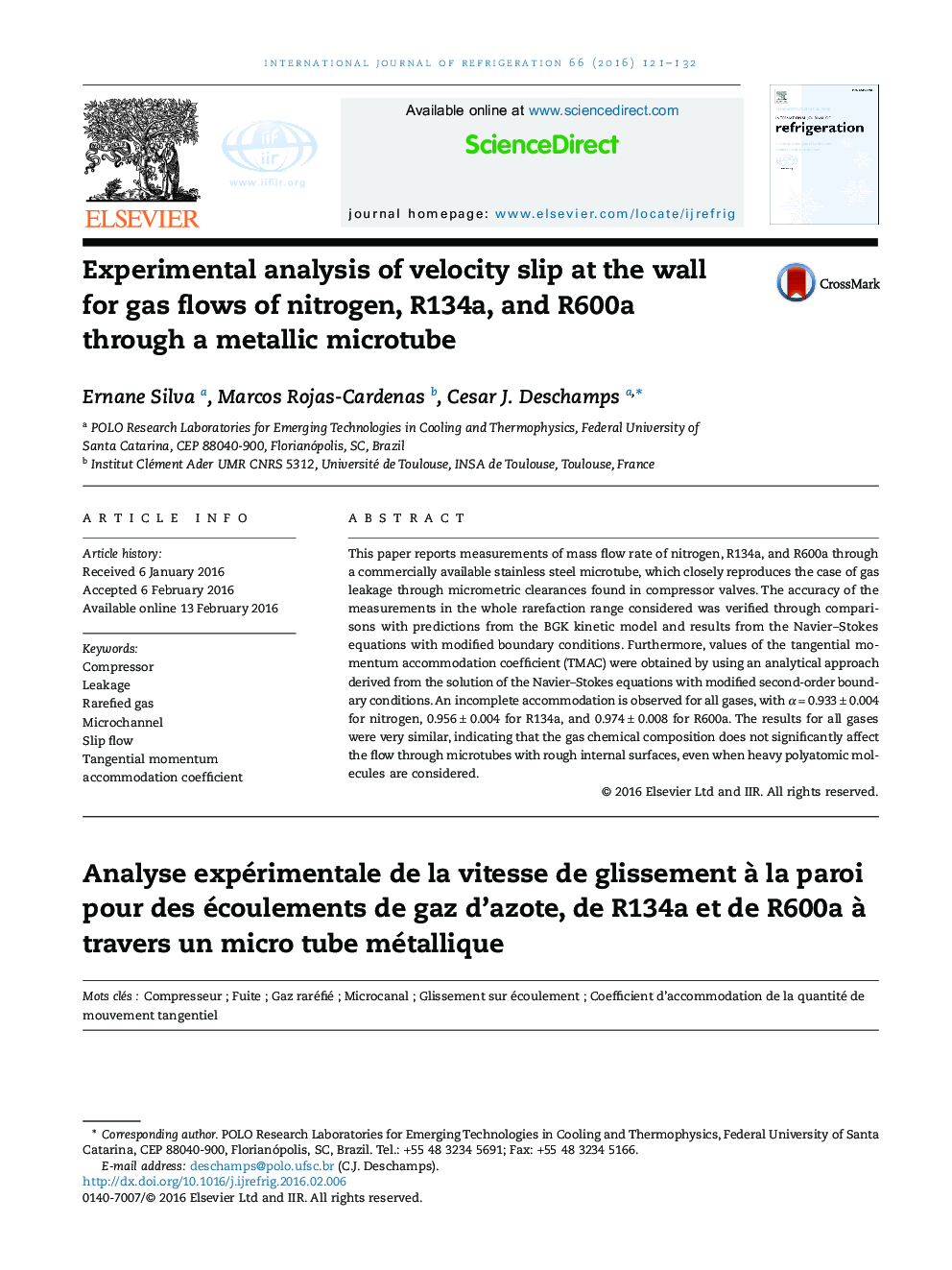 Experimental analysis of velocity slip at the wall for gas flows of nitrogen, R134a, and R600a through a metallic microtube