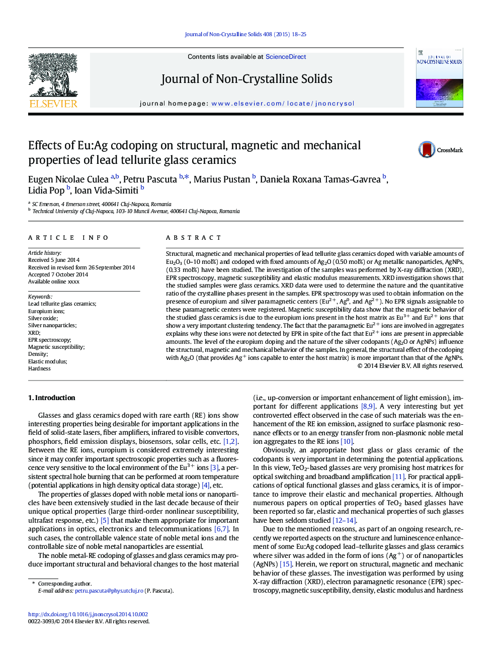 Effects of Eu:Ag codoping on structural, magnetic and mechanical properties of lead tellurite glass ceramics