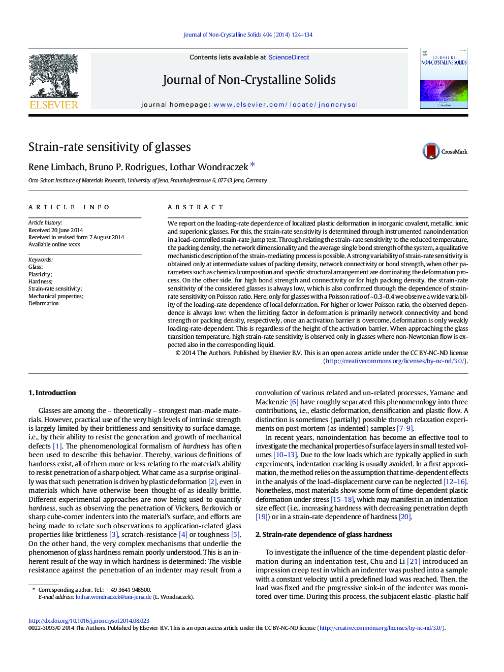 Strain-rate sensitivity of glasses