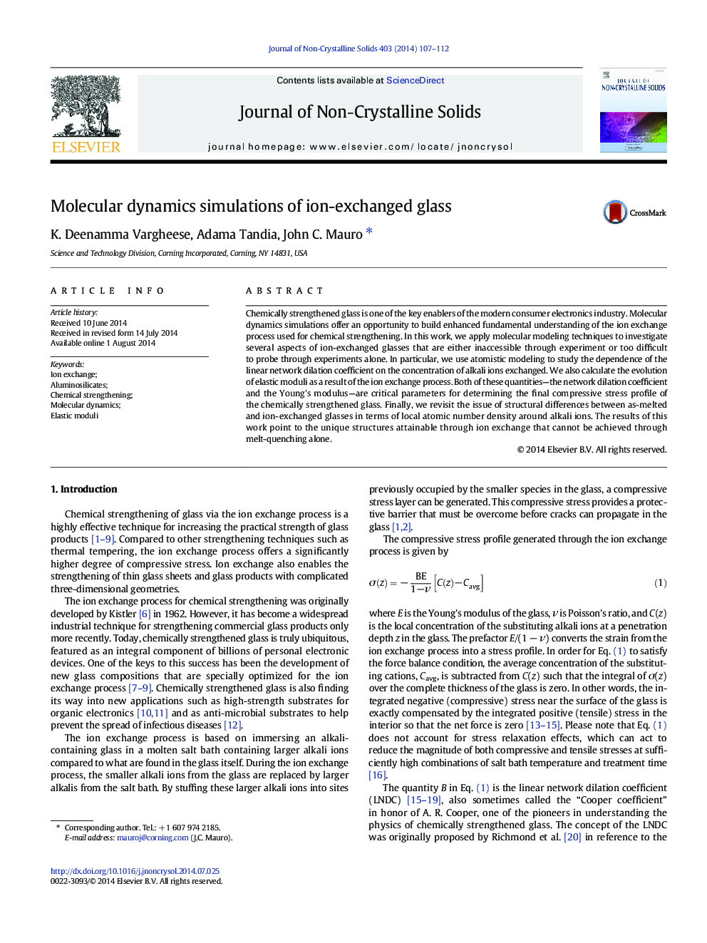 Molecular dynamics simulations of ion-exchanged glass