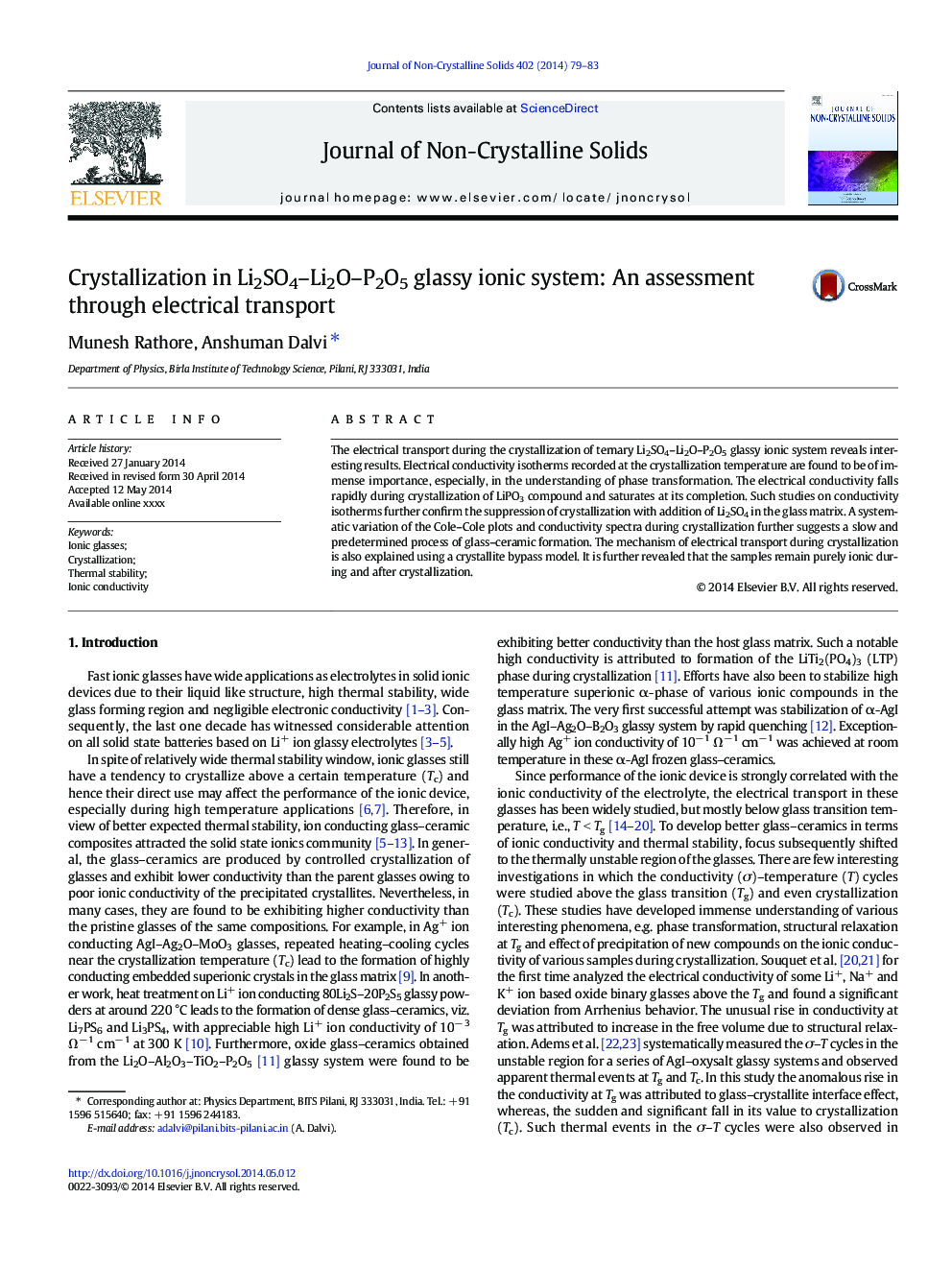 Crystallization in Li2SO4-Li2O-P2O5 glassy ionic system: An assessment through electrical transport