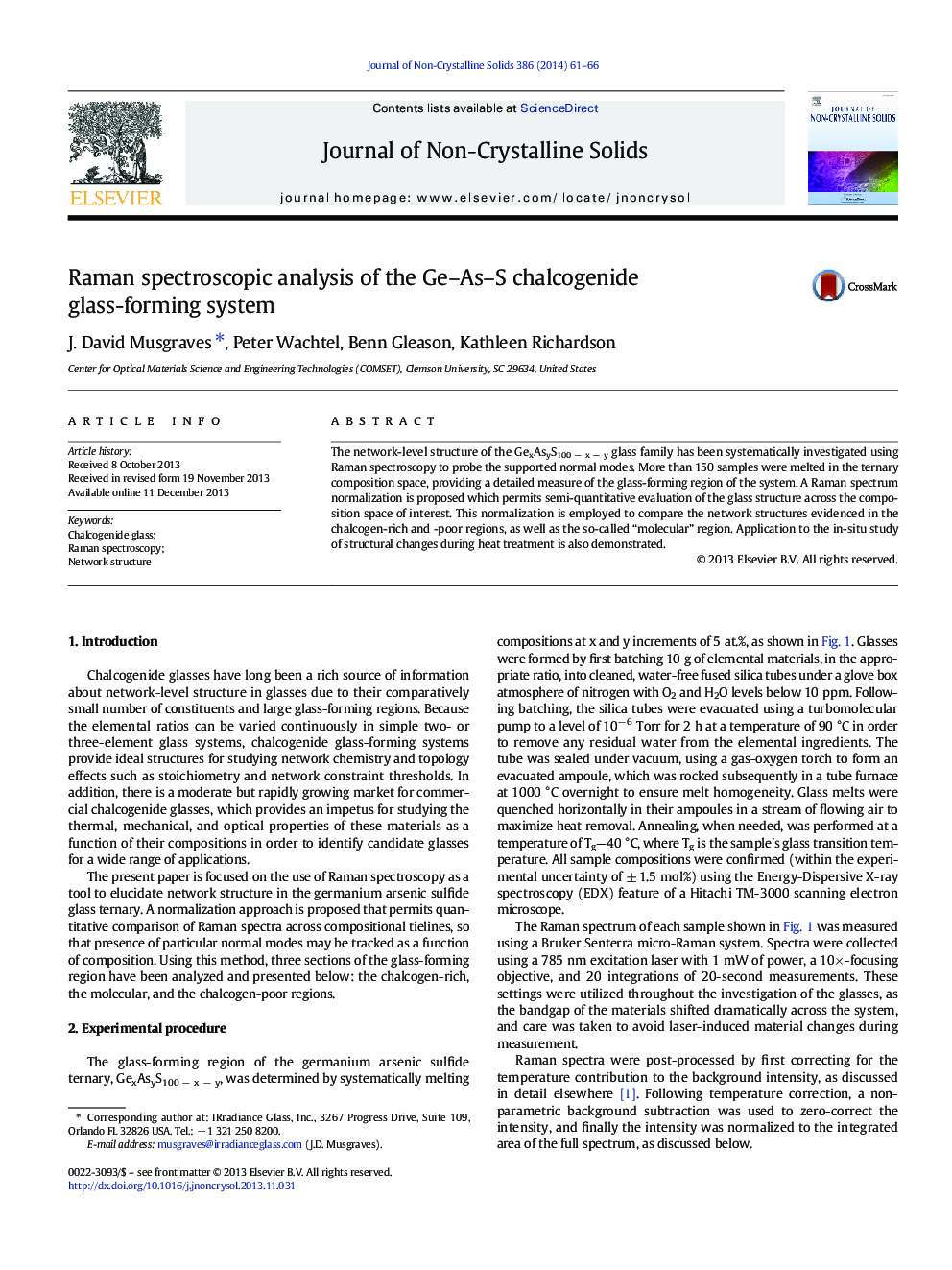 Raman spectroscopic analysis of the Ge-As-S chalcogenide glass-forming system