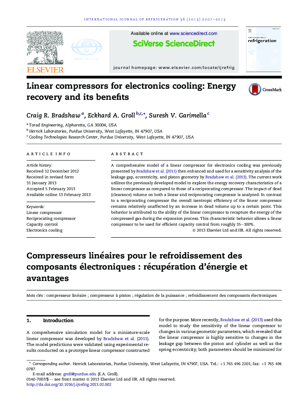 Linear compressors for electronics cooling: Energy recovery and its benefits