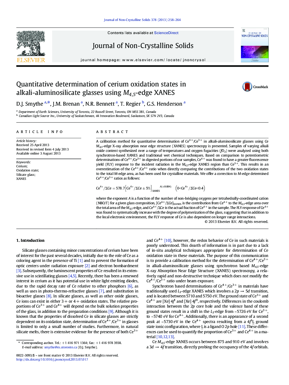 Quantitative determination of cerium oxidation states in alkali-aluminosilicate glasses using M4,5-edge XANES