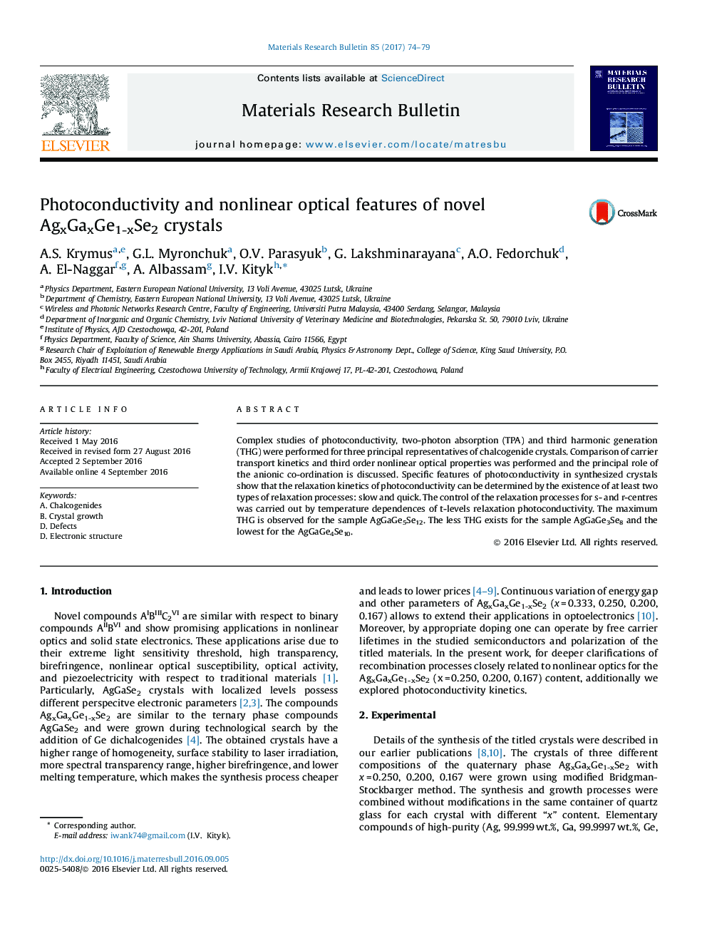 Photoconductivity and nonlinear optical features of novel AgxGaxGe1-xSe2 crystals