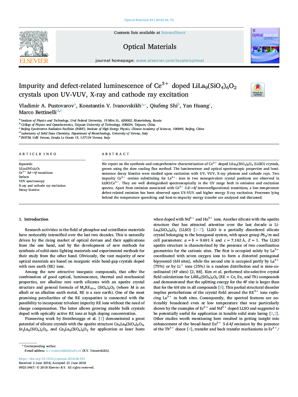 Impurity and defect-related luminescence of Ce3+ doped LiLa9(SiO4)6O2 crystals upon UV-VUV, X-ray and cathode ray excitation