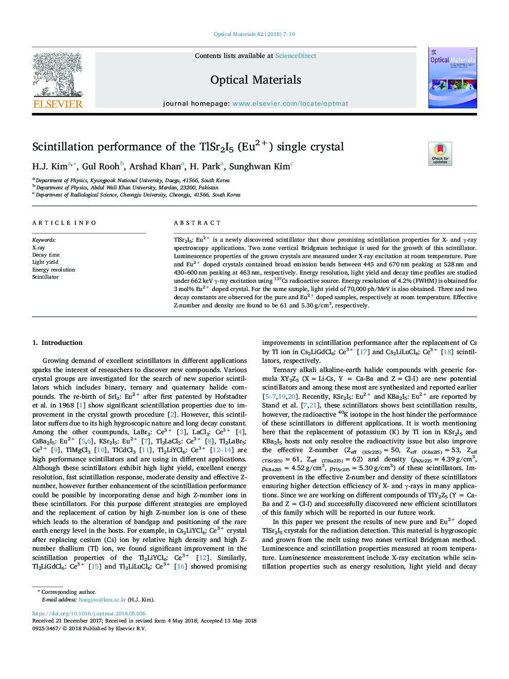 Scintillation performance of the TlSr2I5 (Eu2+) single crystal