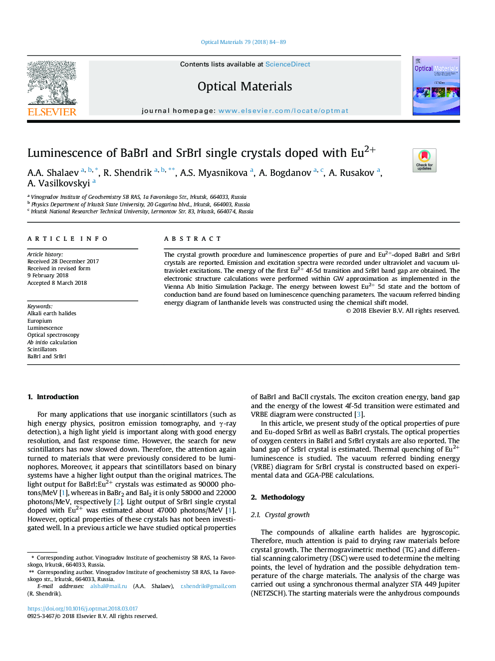 Luminescence of BaBrI and SrBrI single crystals doped with Eu2+